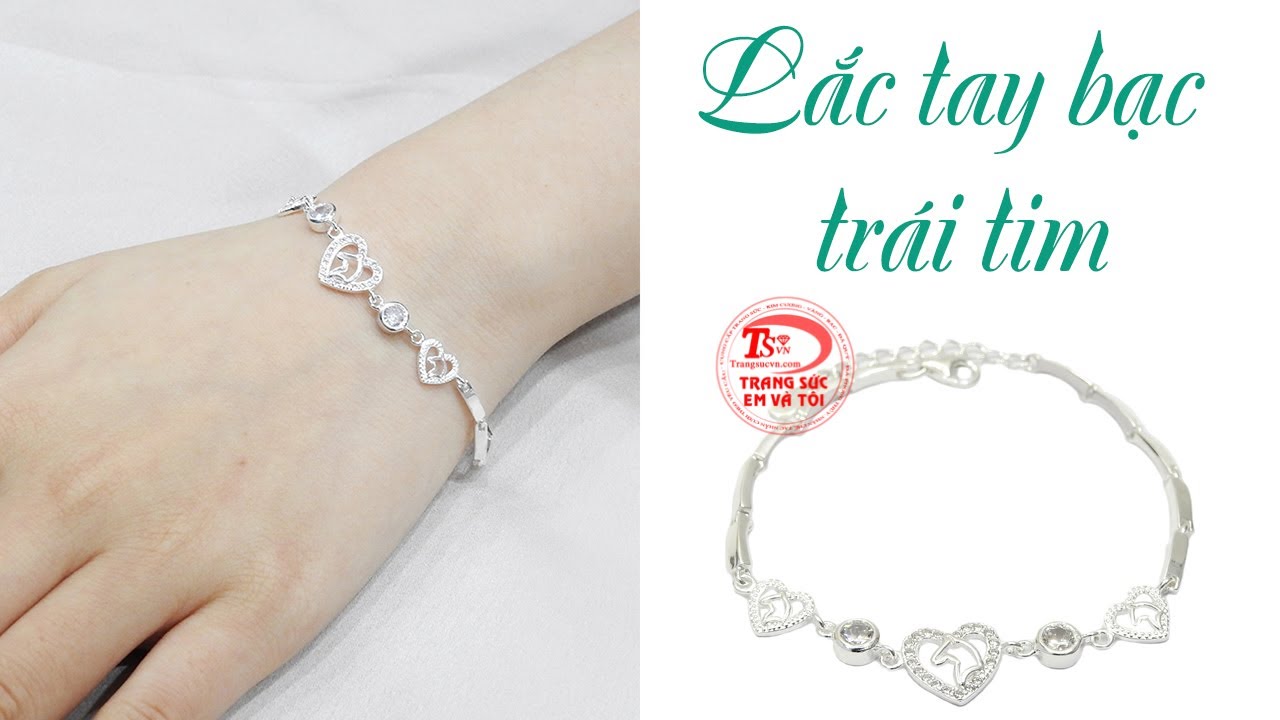 Lắc tay bạc trái tim Lắc tay bạc trái tim