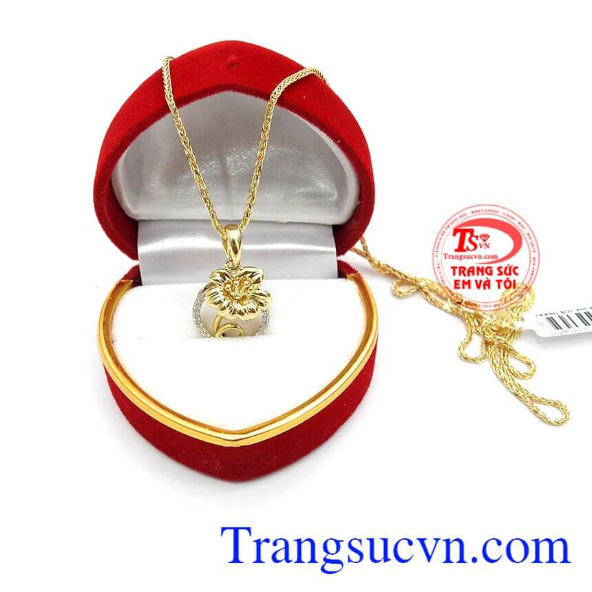 Bộ dây chuyền hoa bách hợp, trang sức bộ Bộ dây chuyền hoa bách hợp, trang sức bộ