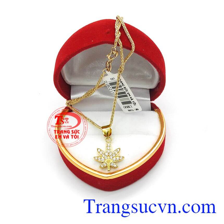 Bộ dây chuyền nữ lá phong nhỏ, trang sức bộ Bộ dây chuyền nữ lá phong nhỏ, trang sức bộ