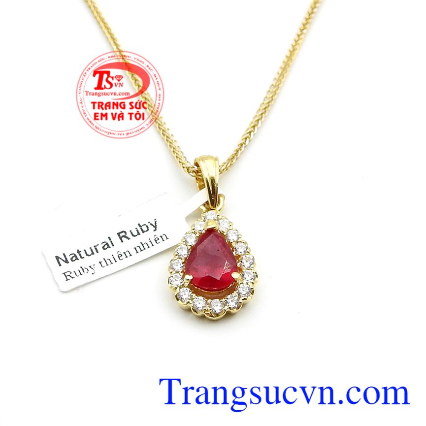 Bộ dây chuyền ruby vàng tây, trang sức bộ Bộ dây chuyền ruby vàng tây, trang sức bộ