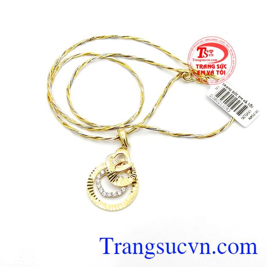 Bộ dây chuyền trái tim sánh đôi, trang sức bộ