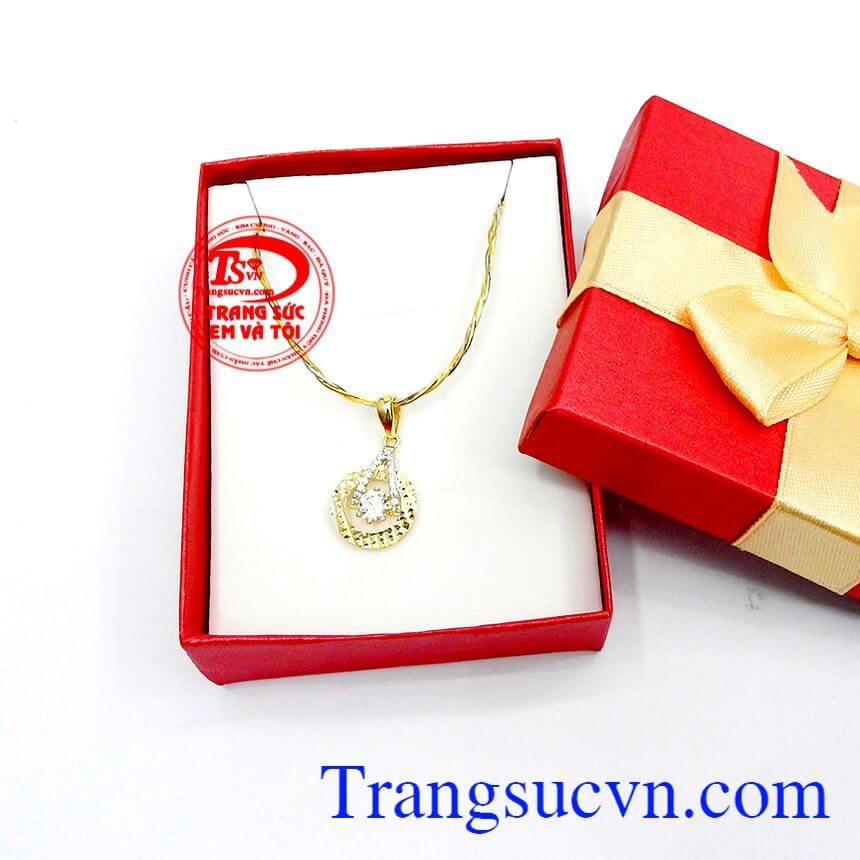 Bộ dây chuyền vàng 10k đẹp, trang sức bộ