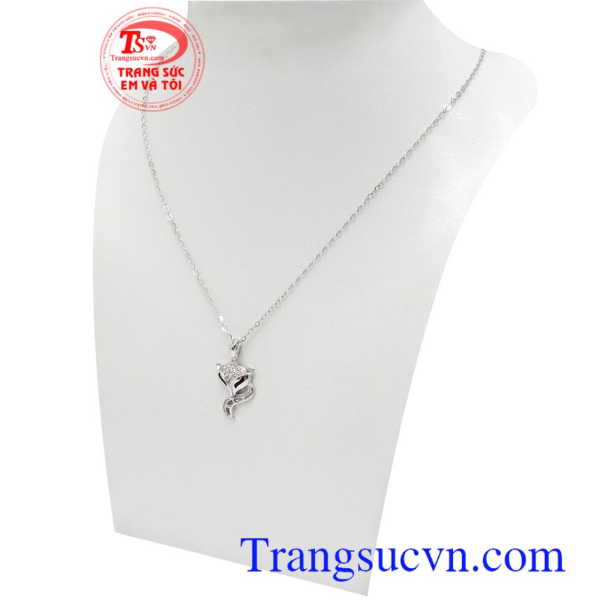 Bộ dây hồ ly vàng trắng quý phái, trang sức bộ, bộ dây chuyền nữ Bộ dây hồ ly vàng trắng quý phái, trang sức bộ, bộ dây chuyền nữ
