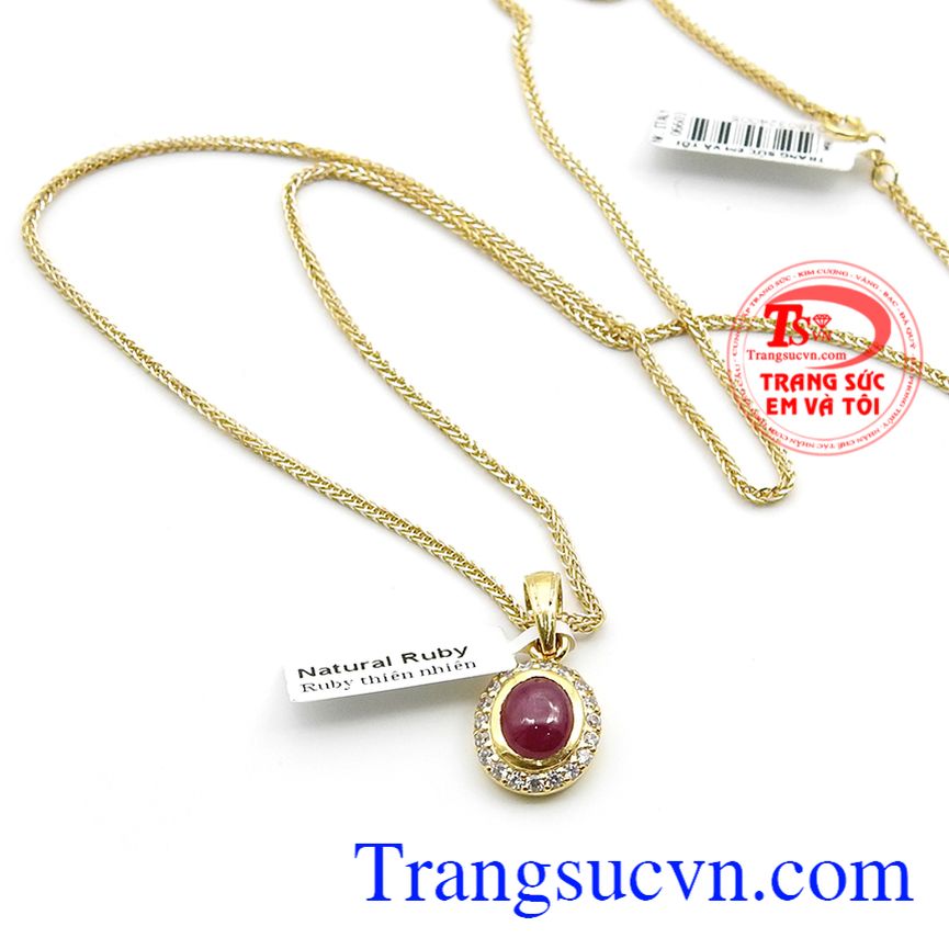 Bộ dây ruby quý phái, trang sức bộ