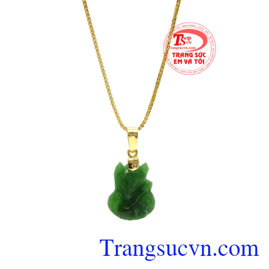Bộ mặt dây hồ ly Jadeite, Bộ dây chuyền vàng nữ, Bộ trang sức nữ đẹp Bộ mặt dây hồ ly Jadeite, Bộ dây chuyền vàng nữ, Bộ trang sức nữ đẹp