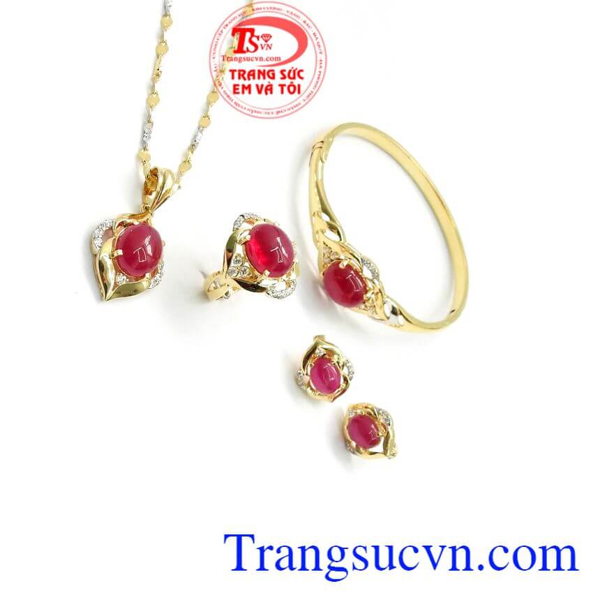 Bộ Trang Sức Ruby Sao Sáng, trang sức bộ Bộ Trang Sức Ruby Sao Sáng, trang sức bộ