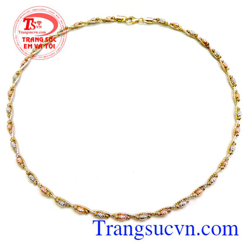 Kiềng vàng bi đẹp italy, kiềng vàng