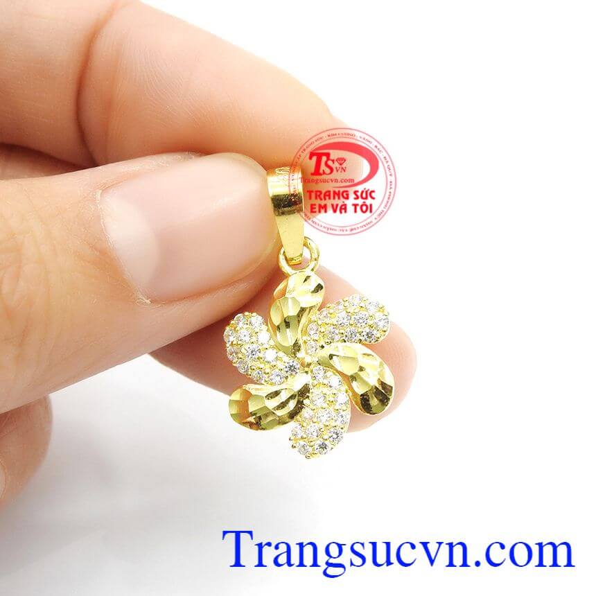 Mặt dây hoa đáng yêu, mặt dây chuyền vàng