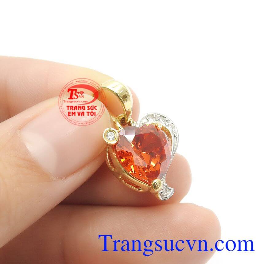 Mặt dây trái tim điệu đà, mặt dây chuyền vàng Mặt dây trái tim điệu đà, mặt dây chuyền vàng