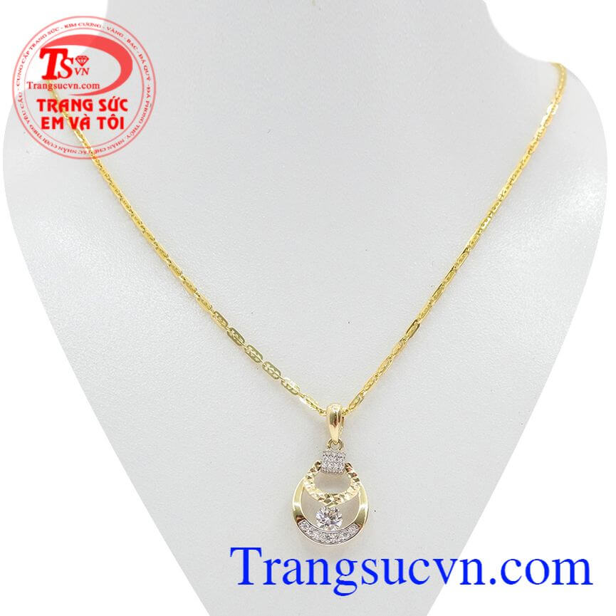 Bộ dây chuyền xu hướng mới, Bộ dây chuyền nữ nhập khẩu sang trọng, Bộ dây chuyền vàng tây hợp thời trang