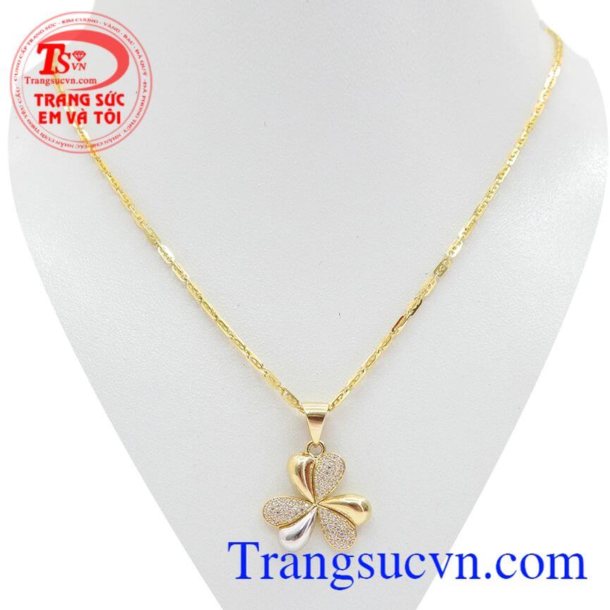 Bộ mặt dây nữ thời trang sang trọng, Bộ dây chuyền nhập khẩu thời trang, Bộ dây chuyền vàng tây chất lượng cao