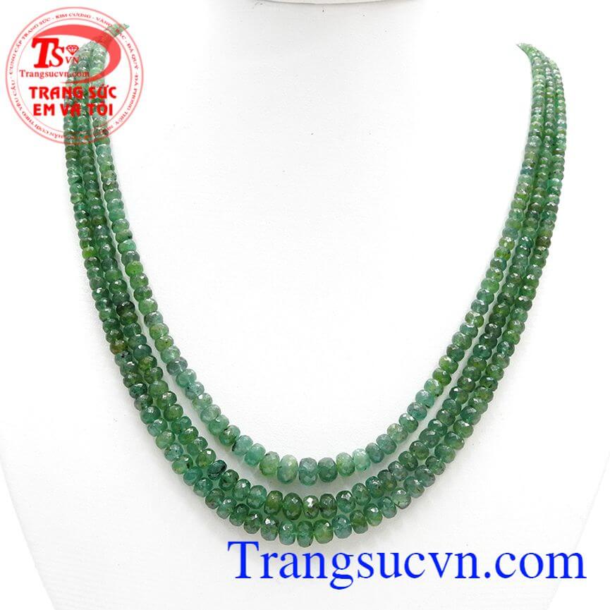 Chuỗi Emerald Tự Nhiên May Mắn, Chuỗi Ngọ Emerald thiên nhiên, Chuỗi Ngọc đẹp