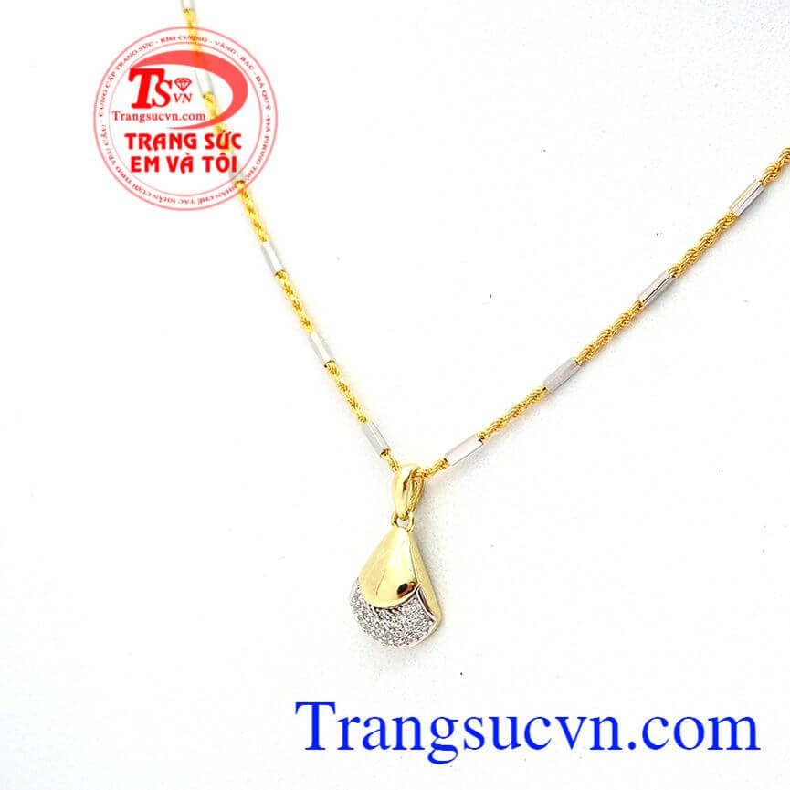 Bộ mặt nữ thời trang kết hợp Hàn - Ý, Bộ dây chuyền vàng nhập khẩu, Bộ dây chuyền vàng tây tinh tế