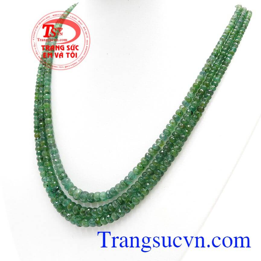 Chuỗi Emerald Tự Nhiên May Mắn, Chuỗi Ngọ Emerald thiên nhiên, Chuỗi Ngọc đẹp