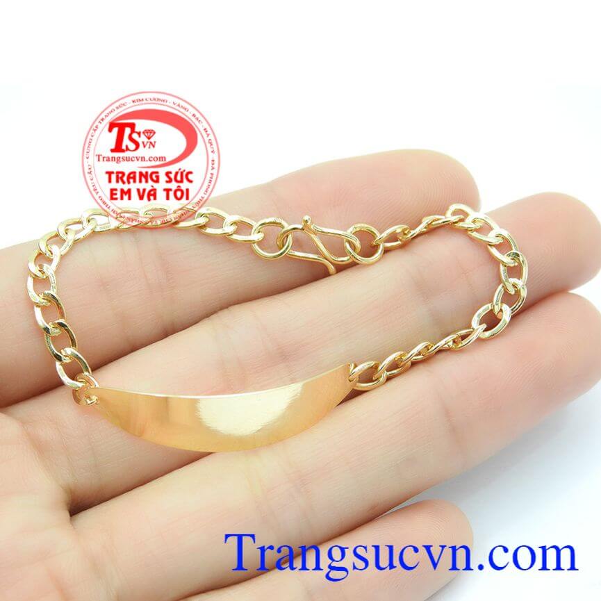 Lắc trẻ em v&agrave;ng khắc t&ecirc;n, Lắc v&agrave;ng trẻ em xinh xắn th&iacute;ch hợp l&agrave;m qu&agrave; tặng cho b&eacute; y&ecirc;u