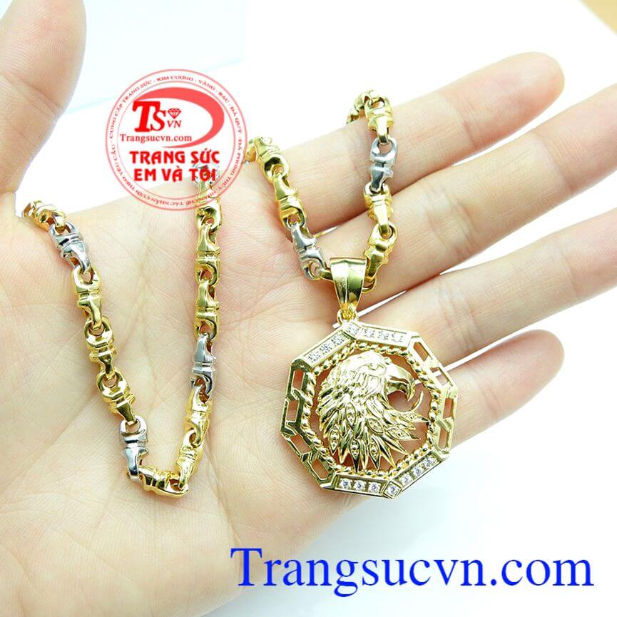 Bộ dây chuyền nam đại bàng cá tính, Bộ dây chuyền nam đẹp, Bộ dây chuyền cá tính phái mạnh