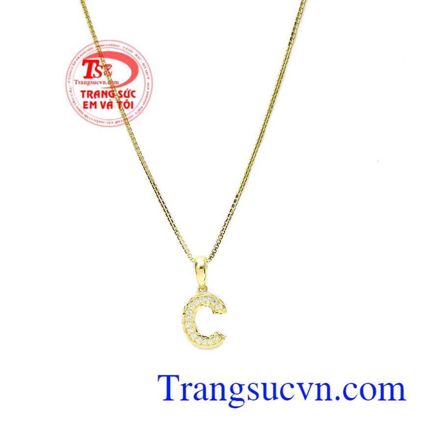Bộ dây chuyền chữ C lấp lánh, Trang sức bộ, Bộ dây chữ tinh tế Bộ dây chuyền chữ C lấp lánh, Trang sức bộ, Bộ dây chữ tinh tế