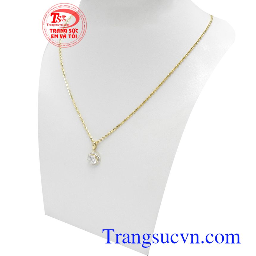 Bộ dây chuyền nữ vàng quý phái, trang sức bộ, mặt dây vàng đá quý Bộ dây chuyền nữ vàng quý phái, trang sức bộ, mặt dây vàng đá quý