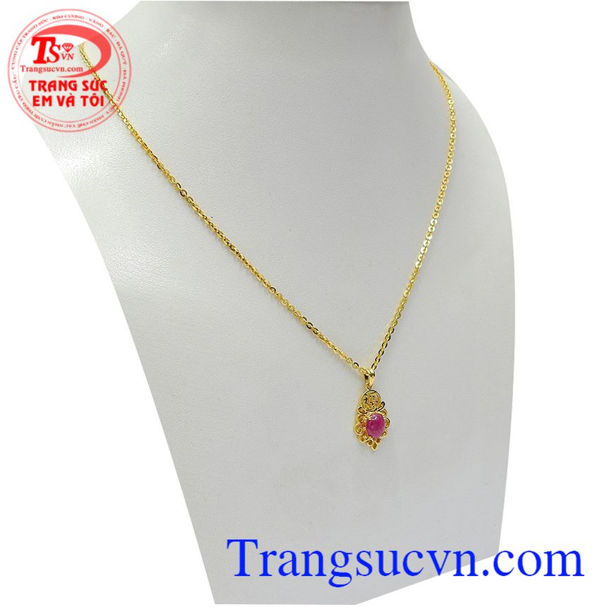 Bộ dây chuyền ruby cát khí, trang sức bộ, bộ dây chuyền nữ sang trọng