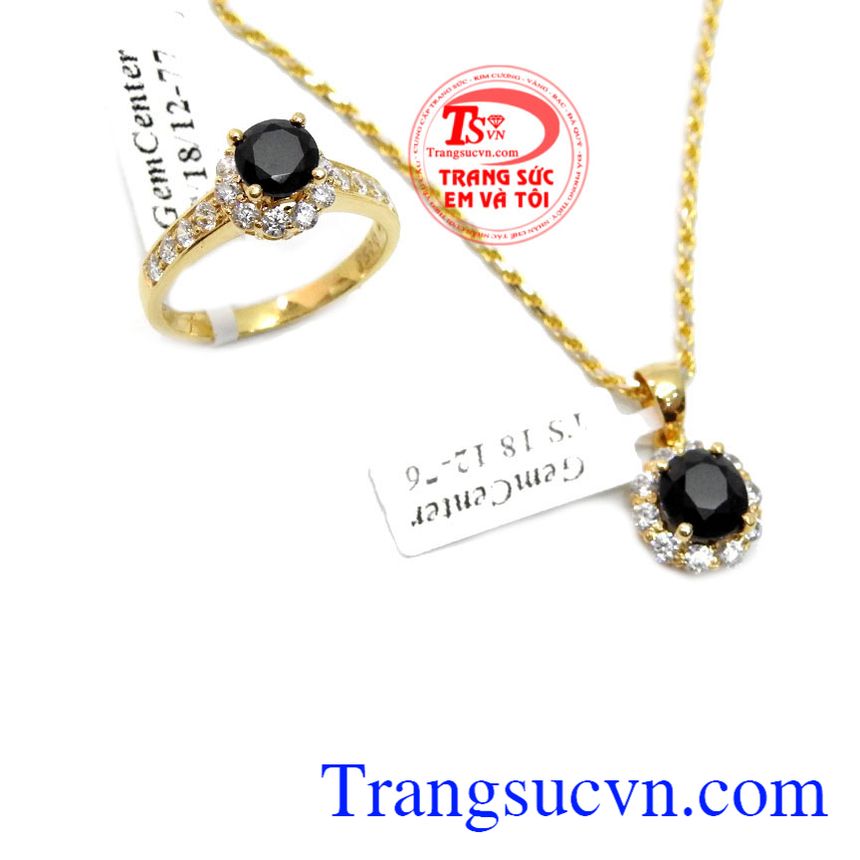 Bộ dây chuyền sapphire nữ hoàng, trang sức bộ, bộ dây chuyền nữ Bộ dây chuyền sapphire nữ hoàng, trang sức bộ, bộ dây chuyền nữ