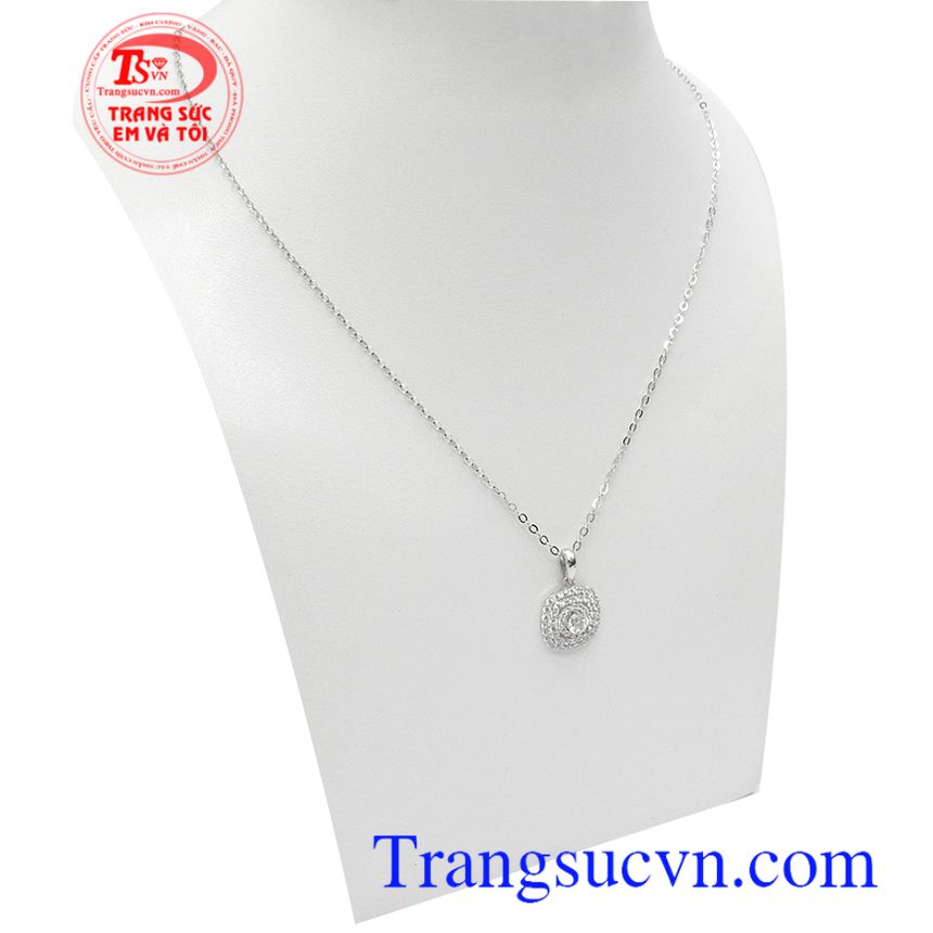 Bộ dây chuyền vàng trắng dịu dàng, trang sức bộ, bộ dây chuyền nữ Bộ dây chuyền vàng trắng dịu dàng, trang sức bộ, bộ dây chuyền nữ