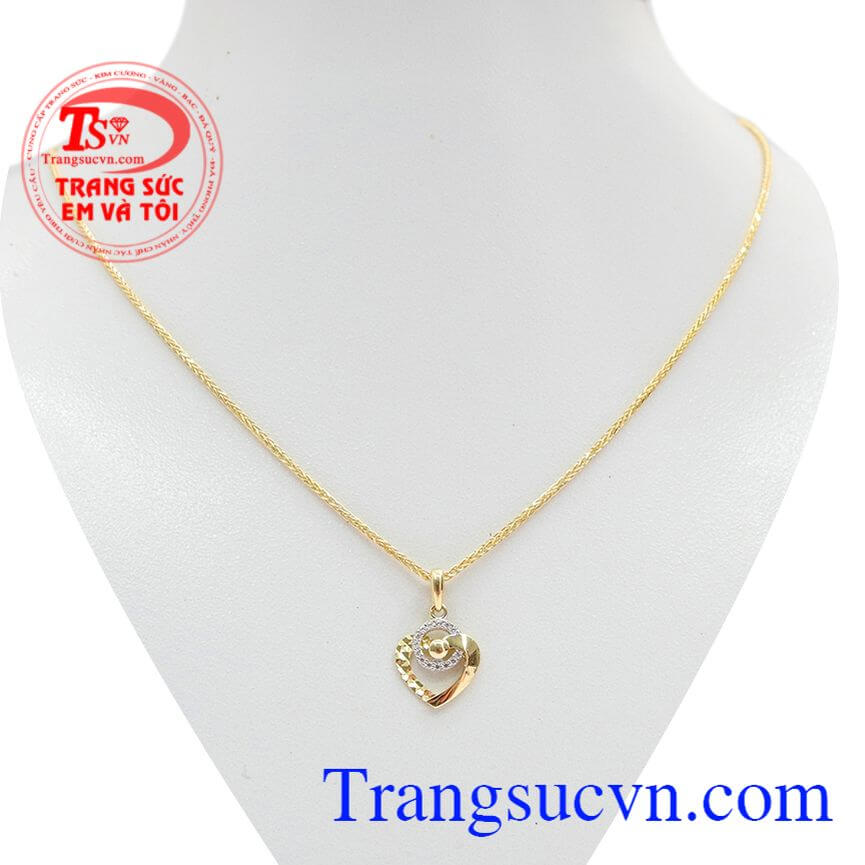 Bộ dây nữ trái tim nhập khẩu, Bộ dây chuyền nữ đẹp xinh, Bộ dây chuyền nhập khẩu cho phái đẹp