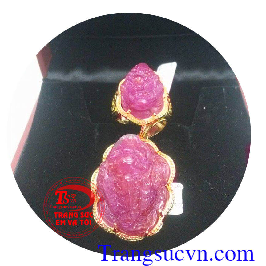 Bộ Mặt và nhẫn ruby thiềm thừ, Trang sức bộ, bộ dây nữ đẳng cấp Bộ Mặt và nhẫn ruby thiềm thừ, Trang sức bộ, bộ dây nữ đẳng cấp