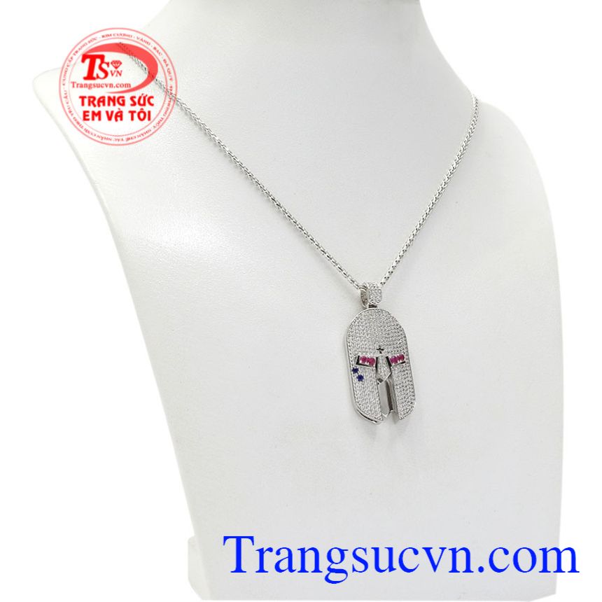 Bộ mặt vàng trắng dũng mãnh, Bộ trang sức vàng nam, bộ dây chuyền vàng đẳng cấp Bộ mặt vàng trắng dũng mãnh, Bộ trang sức vàng nam, bộ dây chuyền vàng đẳng cấp