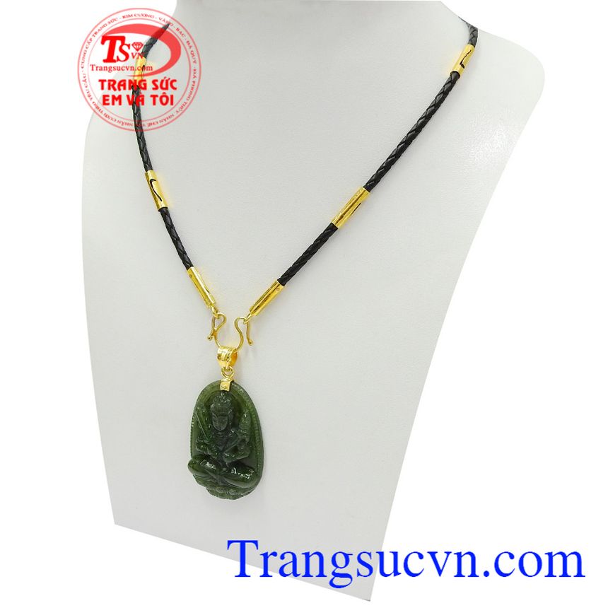 Bộ phật bản mệnh nephrite Sửu Dần, mặt dây chuyền nam, bộ dây chuyền sang trọng Bộ phật bản mệnh nephrite Sửu Dần, mặt dây chuyền nam, bộ dây chuyền sang trọng