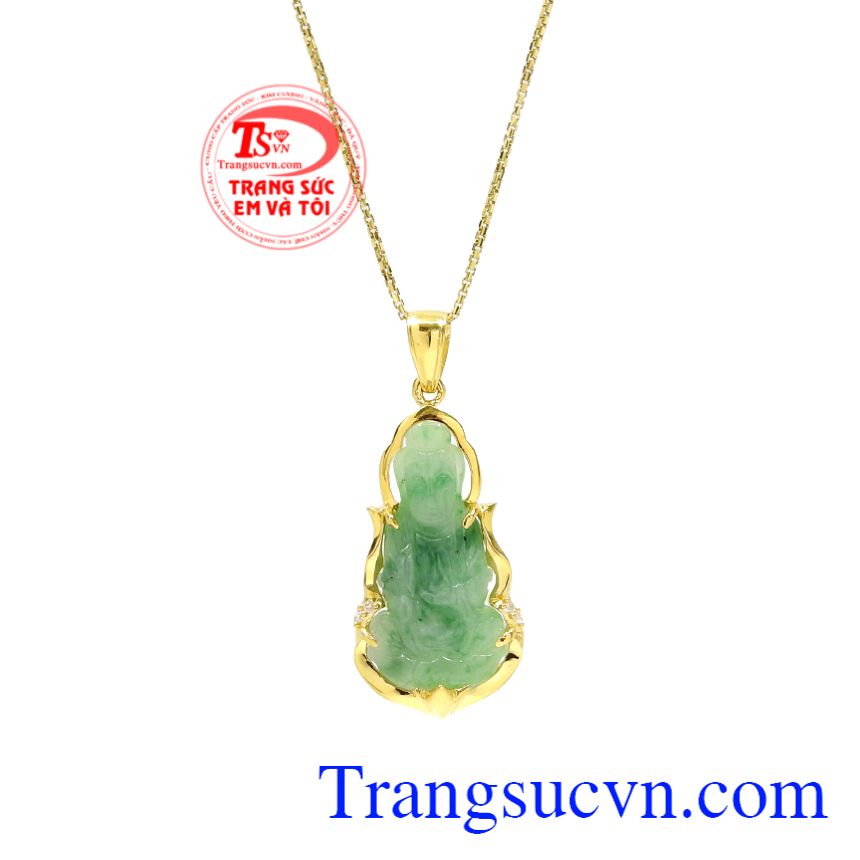 Bộ phật Quan Âm cẩm thạch an nhiên, Bộ dây chuyền quan âm, Bộ trang sức vàng tây Bộ phật Quan Âm cẩm thạch an nhiên, Bộ dây chuyền quan âm, Bộ trang sức vàng tây