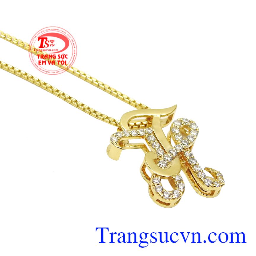 Bộ trang sức chữ TH vàng tây, Bộ dây chuyền nữ, Trang sức bộ cao cấp 
