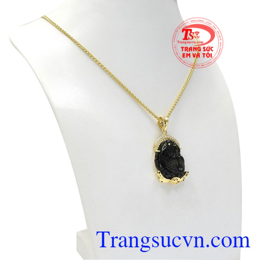 Bộ trang sức tourmalin cá chép ngậm ngọc, Bộ dây chuyền nữ, Bộ dây vàng sang trọng Bộ trang sức tourmalin cá chép ngậm ngọc, Bộ dây chuyền nữ, Bộ dây vàng sang trọng