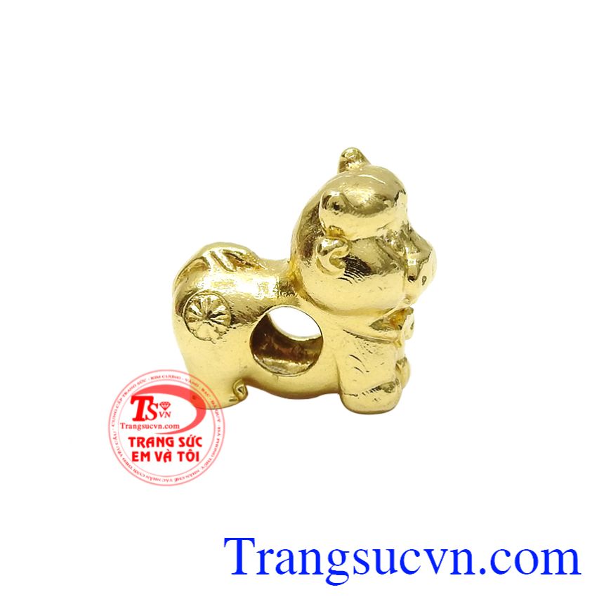 Charm vàng tuổi Sửu xinh xắn, Mặt dây chuyền vàng hộ mệnh, Mặt dây chuyền vàng Charm vàng tuổi Sửu xinh xắn, Mặt dây chuyền vàng hộ mệnh, Mặt dây chuyền vàng