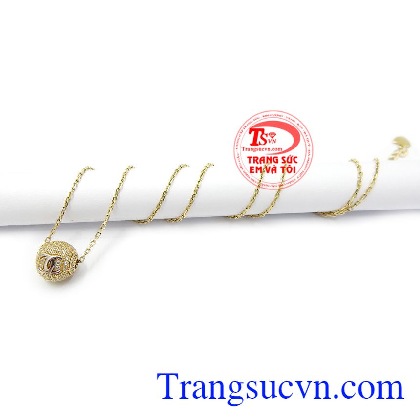 Dây chuyền liền mặt ấn tượng, dây chuyền nữ, dây chuyền 10k sang trọng Dây chuyền liền mặt ấn tượng, dây chuyền nữ, dây chuyền 10k sang trọng