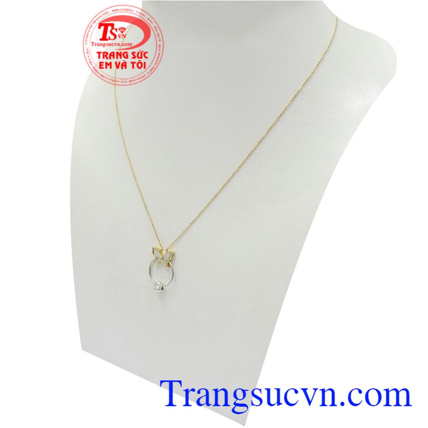 Dây chuyền liền mặt lôi cuốn, dây chuyền nữ, dây chuyền vàng 10k phong cách