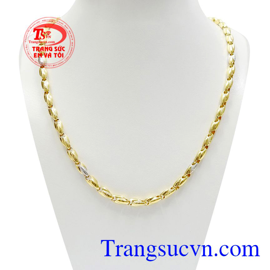 Dây chuyền nam độc đáo vàng tây, Dây chuyền nam vàng bản lĩnh, Dây chuyền nam phái mạnh