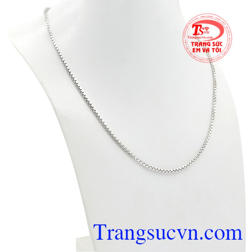 Dây chuyền vàng trắng ấn tượng, Dây chuyền Italy, Dây chuyền nam sang trọng Dây chuyền vàng trắng ấn tượng, Dây chuyền Italy, Dây chuyền nam sang trọng