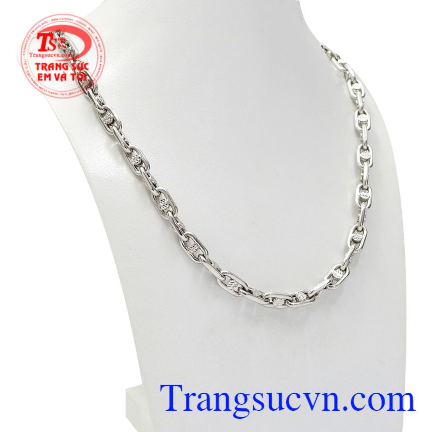 Dây vàng trắng Italy 18k, Dây chuyền vàng, dây chuyền nam sang trọng Dây vàng trắng Italy 18k, Dây chuyền vàng, dây chuyền nam sang trọng