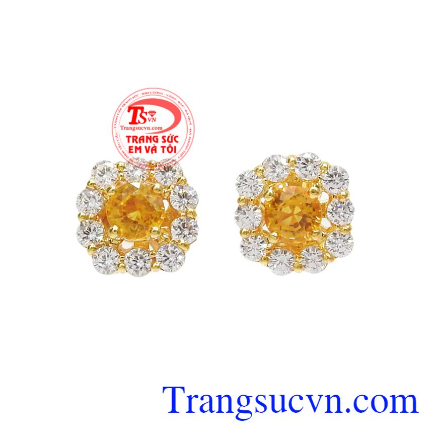 Hoa tai Sapphire vàng thời trang, Hoa tai vàng tây đá quý, Hoa tai đẹp xinh Hoa tai Sapphire vàng thời trang, Hoa tai vàng tây đá quý, Hoa tai đẹp xinh