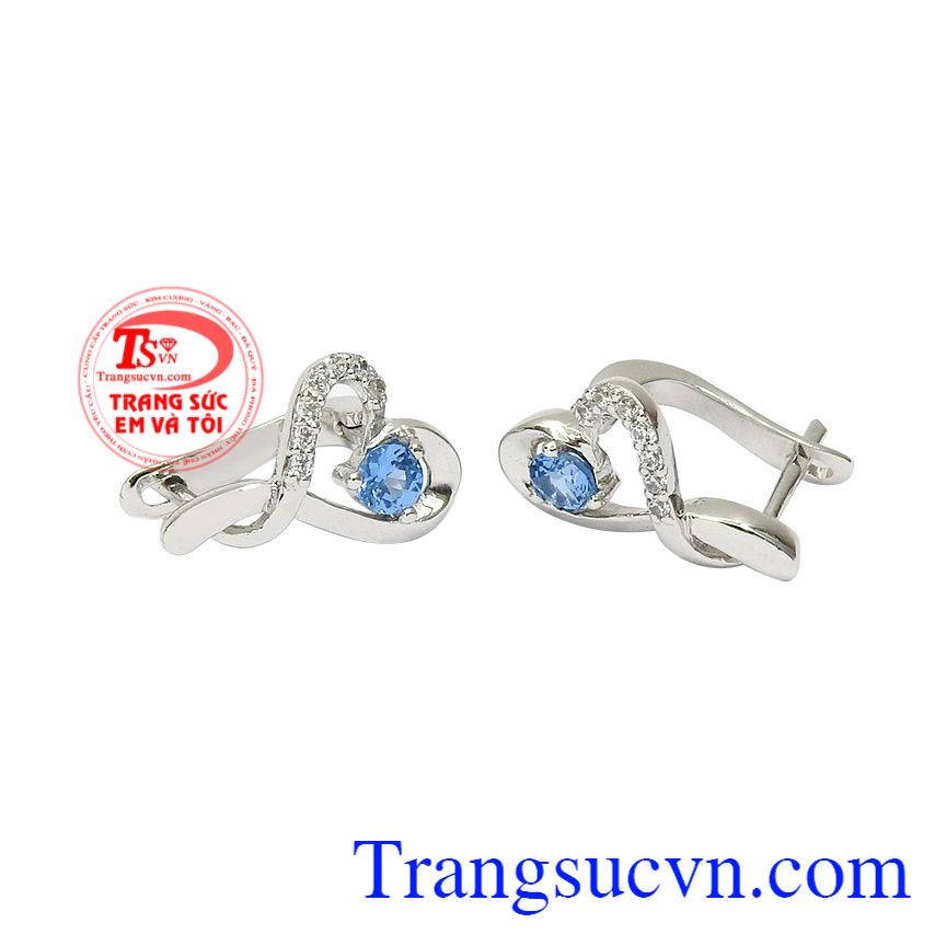 Hoa tai topaz đẹp thi&ecirc;n nhi&ecirc;n, Hoa tai v&agrave;ng đ&aacute; qu&yacute;, Hoa tai v&agrave;ng trắng