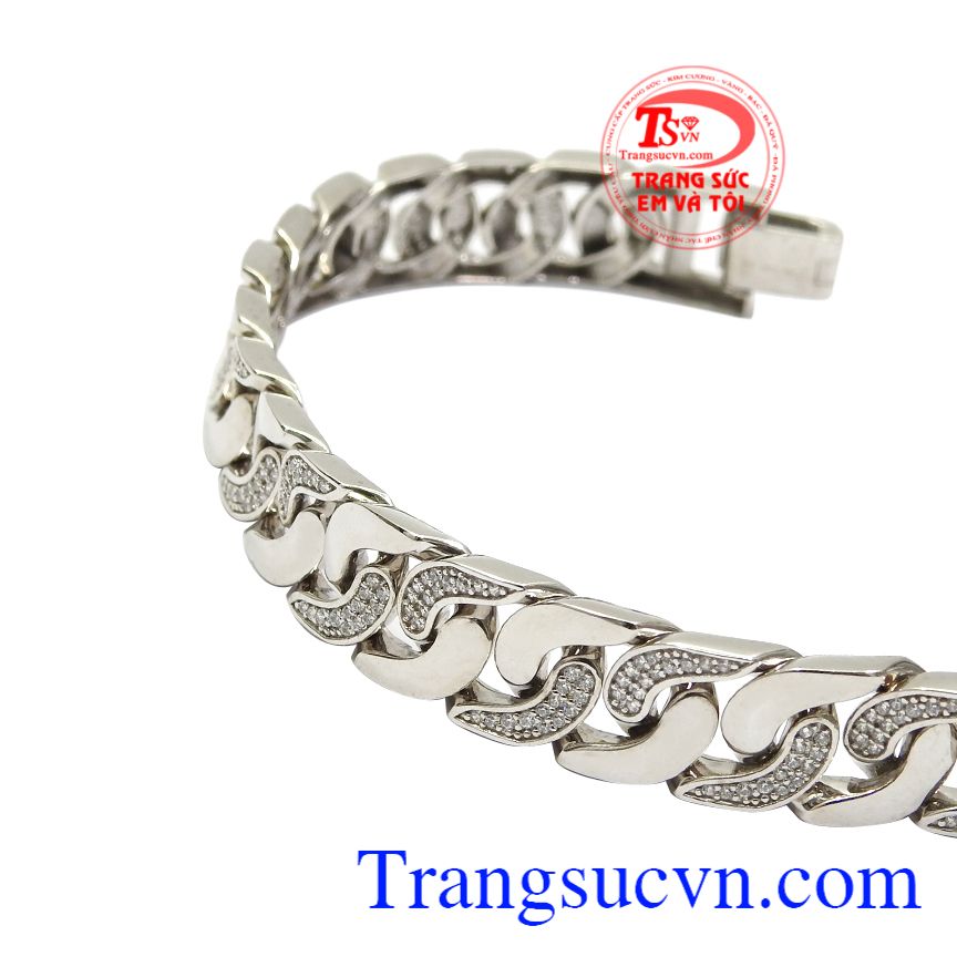 Lắc tay nam vàng trắng phong cách, Lắc tay nam phong cách, Lắc tay vàng nam