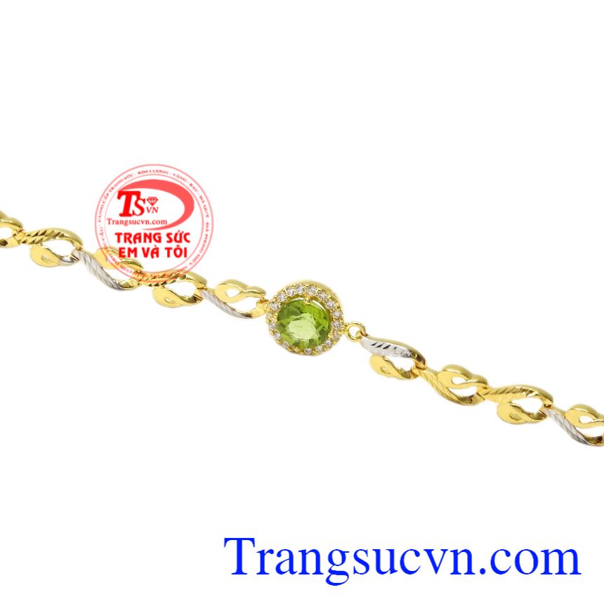 Lắc tay vàng peridot sung túc, Lắc tay nữ vàng, lắc tay đá quý sang trọng Lắc tay vàng peridot sung túc, Lắc tay nữ vàng, lắc tay đá quý sang trọng