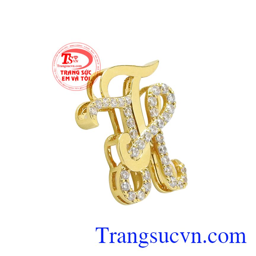 Mặt dây chữ TH vàng tây, Mặt dây chữ tình yêu, Mặt dây vàng cá tính Mặt dây chữ TH vàng tây, Mặt dây chữ tình yêu, Mặt dây vàng cá tính