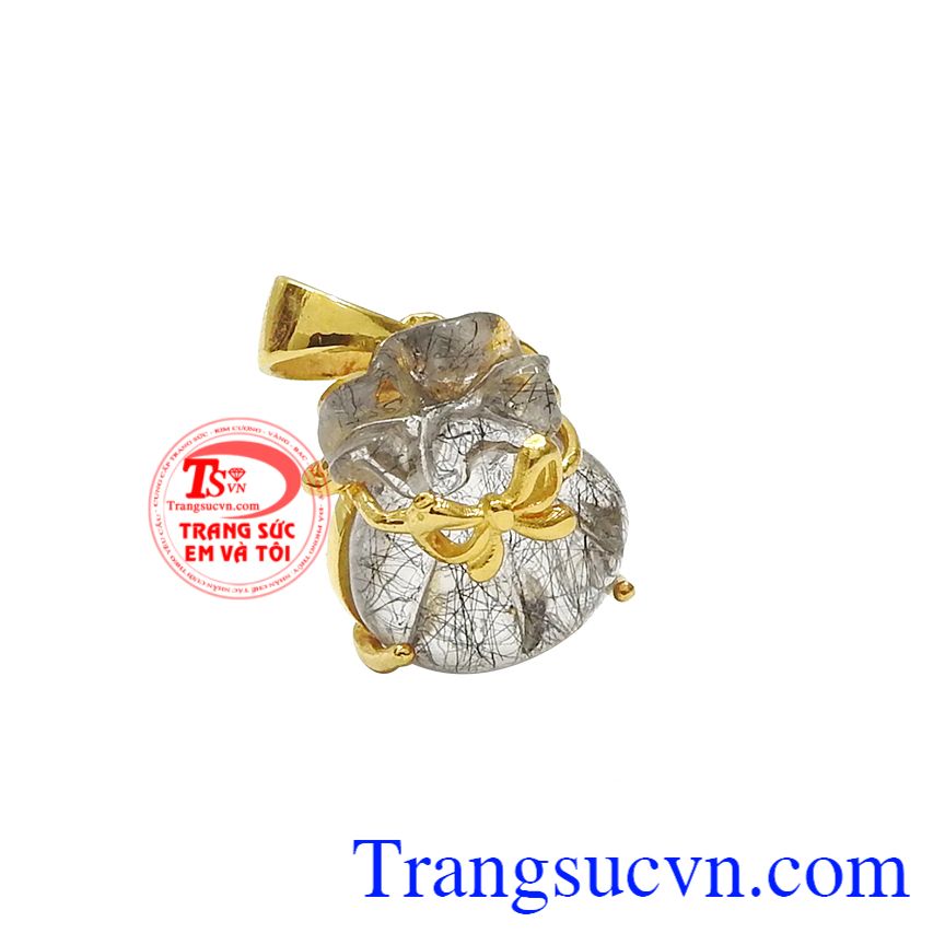 Mặt d&acirc;y thạch anh t&oacute;c đen may mắn, Mặt d&acirc;y thạch anh t&oacute;c ph&uacute; qu&yacute;, Mặt d&acirc;y t&uacute;i tiền ph&aacute;t t&agrave;i