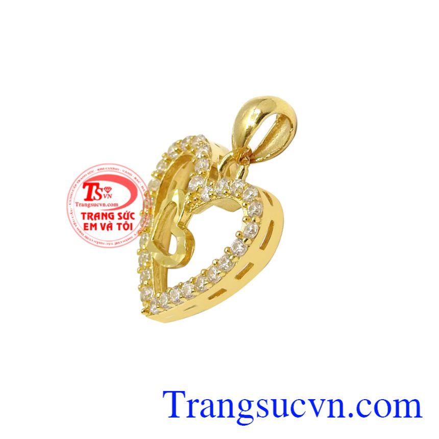 Mặt dây trái tim hạnh phúc, Mặt dây chuyền nữ, Mặt dây vàng sang trọng