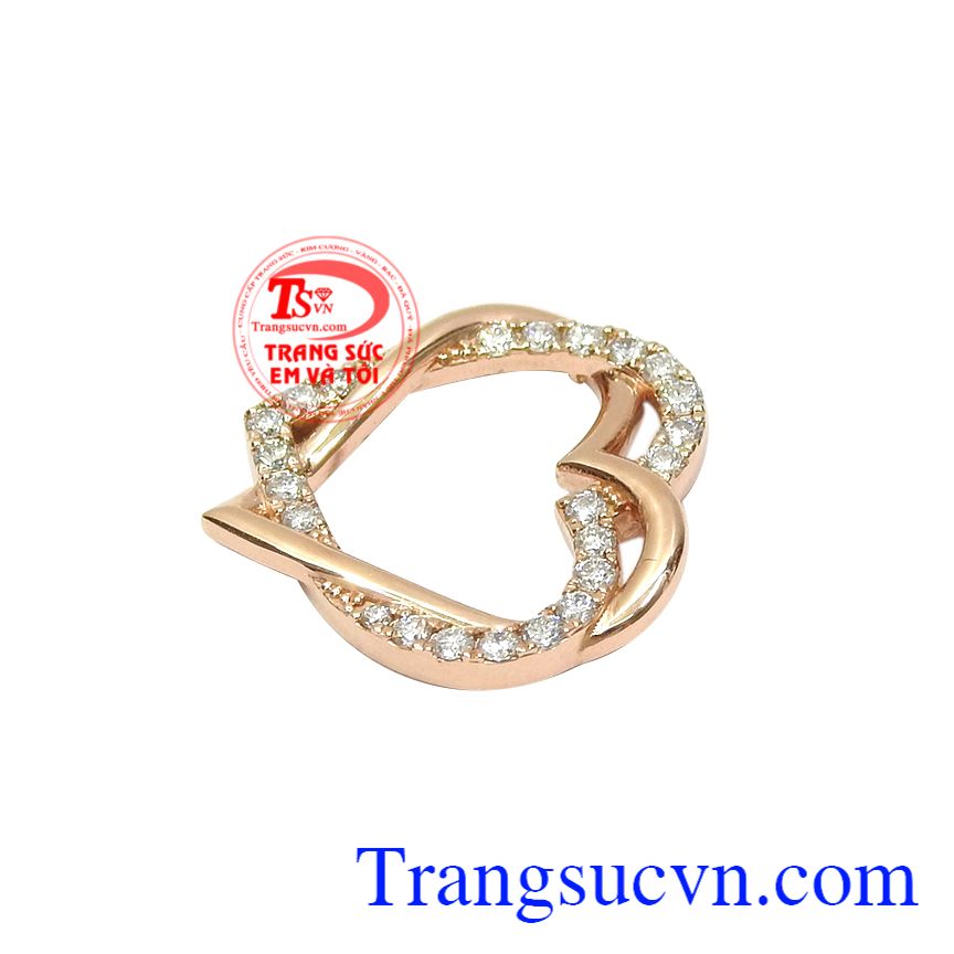 Mặt dây trái tim kim cương, Mặt dây nữ vàng, Mặt dây chuyền cá tính