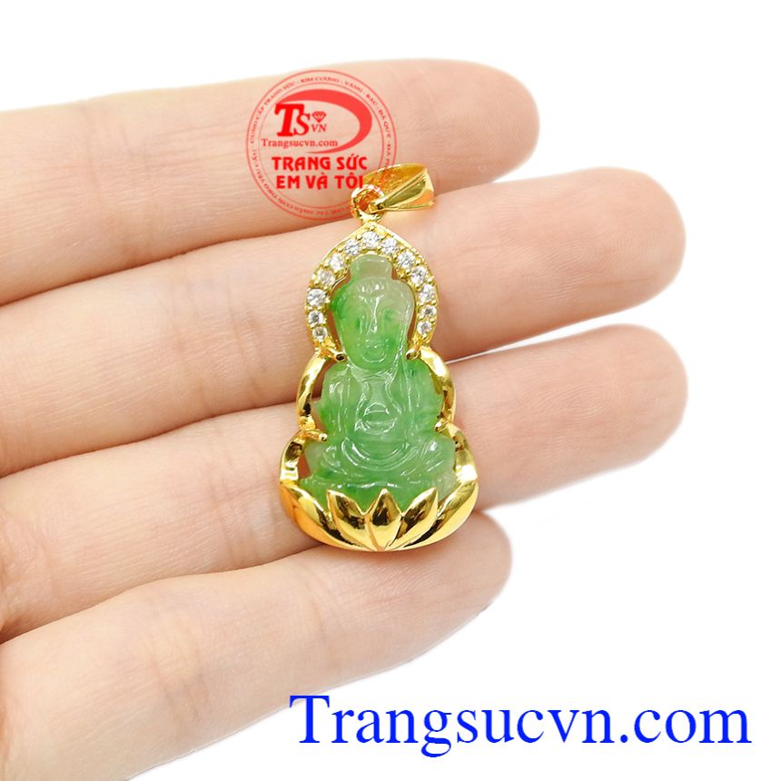 Mặt phật Quan Âm an vui, Mặt dây chuyền nam, mặt dây cẩm thạch