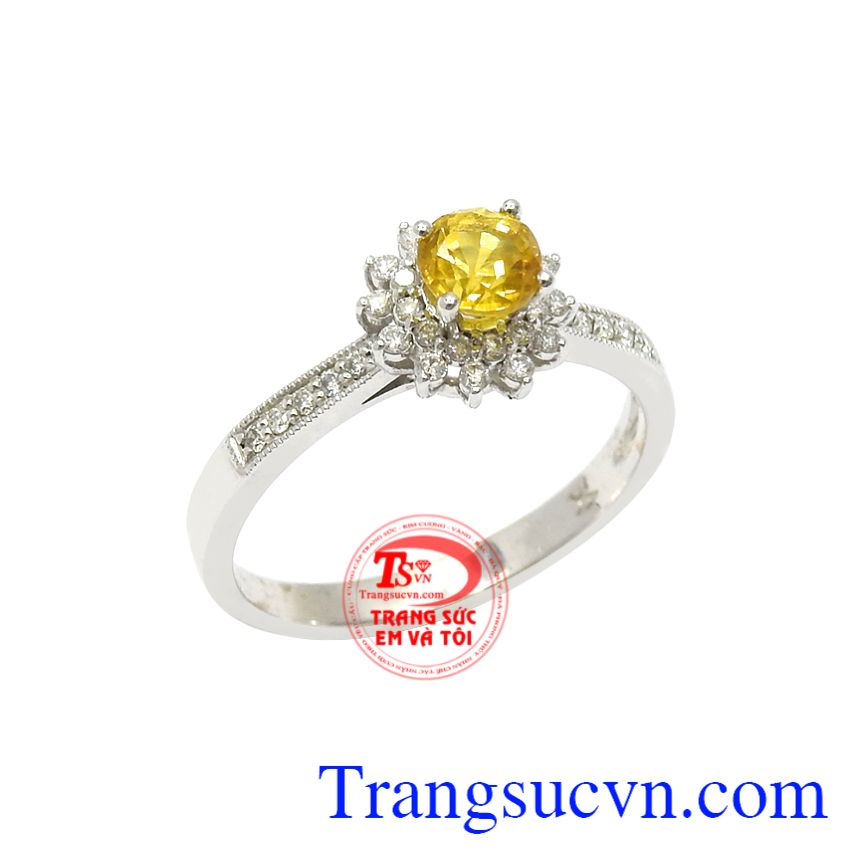 Nhẫn nữ vàng trắng saphir tinh tế, Nhẫn nữ vàng đẹp, Nhẫn nữ gắn đá thời trang Nhẫn nữ vàng trắng saphir tinh tế, Nhẫn nữ vàng đẹp, Nhẫn nữ gắn đá thời trang