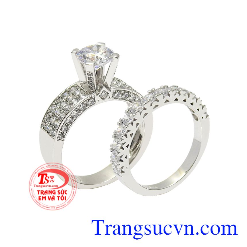 Nhẫn vàng trắng phong cách thời trang, Nhẫn vàng trắng kiêu sa, Nhẫn nữ vàng đẹp Nhẫn vàng trắng phong cách thời trang, Nhẫn vàng trắng kiêu sa, Nhẫn nữ vàng đẹp
