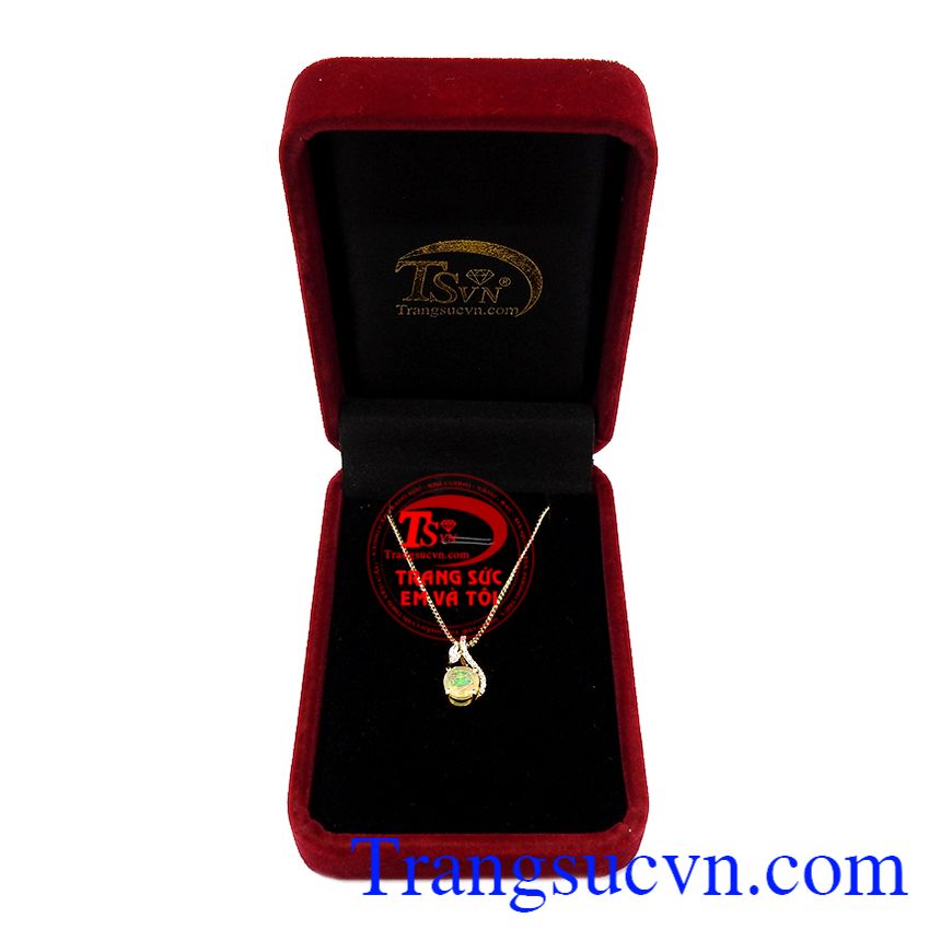 Bộ dây chuyền đá Opal,Trang sức bộ,Trang sức nữ Bộ dây chuyền đá Opal,Trang sức bộ,Trang sức nữ